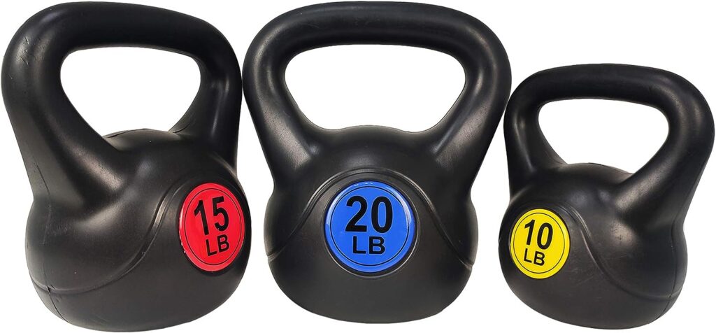 BalanceFrom Wide Grip Kettlebell Exercise Fitness Weight Set