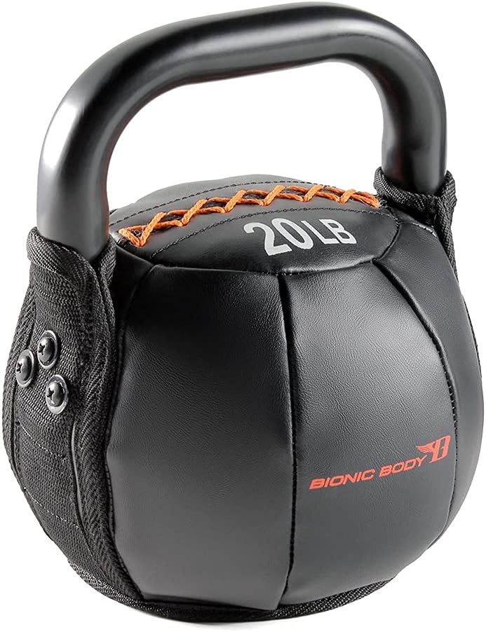 Bionic Body Soft Kettlebell with Handle for Weightlifting, Conditioning, Strength and core Training