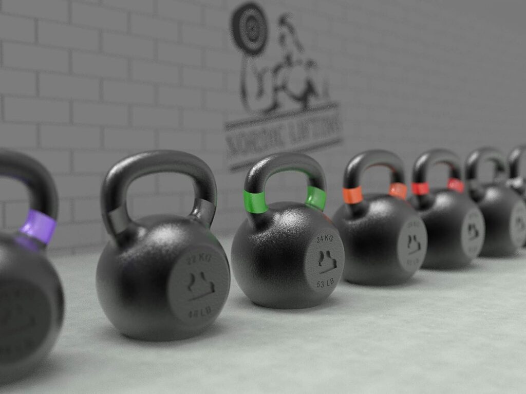 Kettlebell Made for CrossFit  Gym Workouts - Real Cast Iron for Strength Training by Nordic Lifting