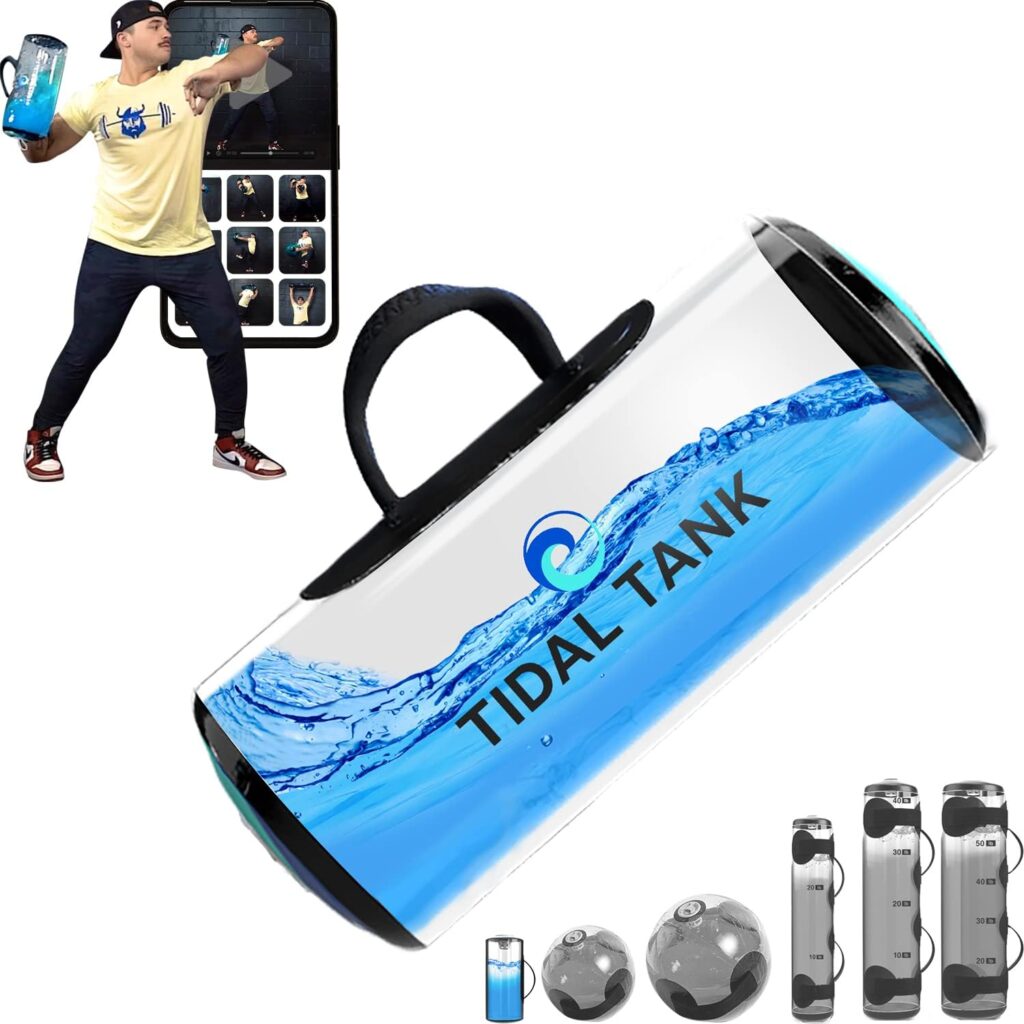 Tidal Tank - Original aqua bag kettle bell - Training power bag with water weight - Ultimate core and balance workout - Portable stability fitness equipment