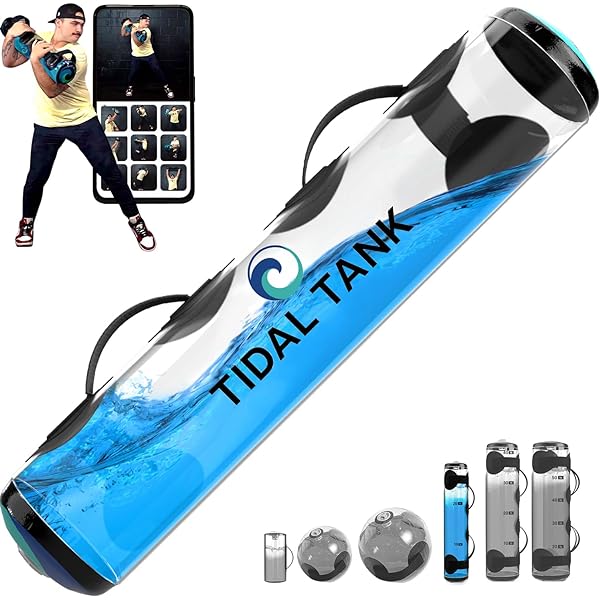 Tidal Tank - Original aqua bag kettle bell - Training power bag with water weight - Ultimate core and balance workout - Portable stability fitness equipment