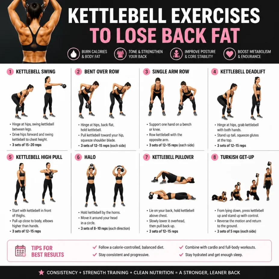 Kettlebell Exercises to Lose Back Fat