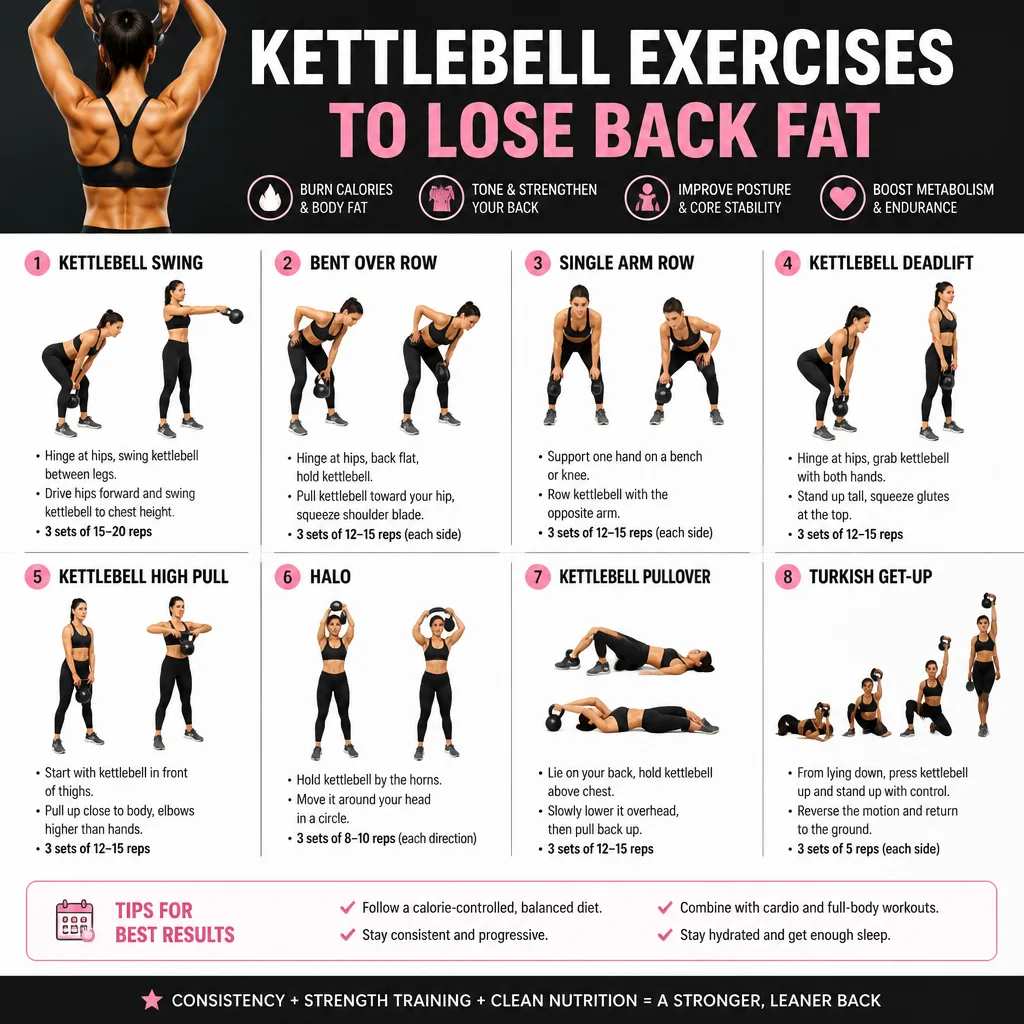 Kettlebell Exercises to Lose Back Fat